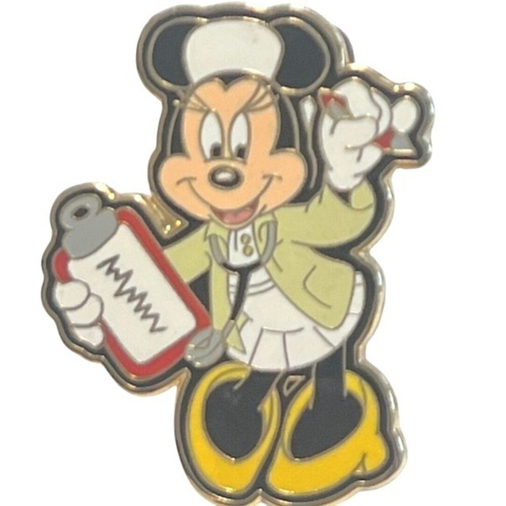 Disney Pin Pixar 2004 Nurse Minnie Official Trading Vintage RN LVN Medical Chart